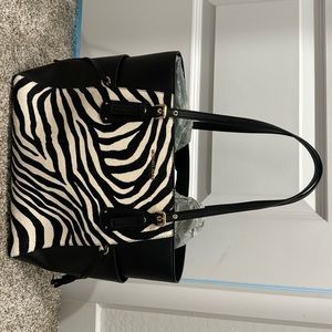 Zebra calf hair Michael Kors purse
